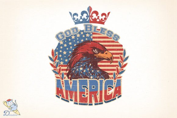 4th of July, God Bless America: A Digital Asset for Patriotic Design Workflows