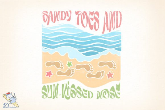 Boho Beach Sandy Toes and Sun Digital Art