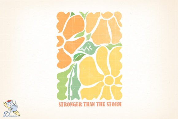 Boho Floral Stronger Than the Storm PNG