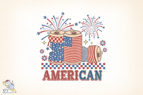 Celebrating Independence with the 4th of July, AMERIcan Digital Illustration