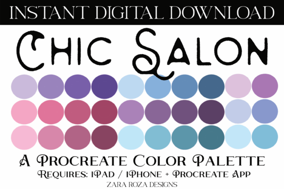 Chic Salon: A Procreate Color Palette for Digital Art