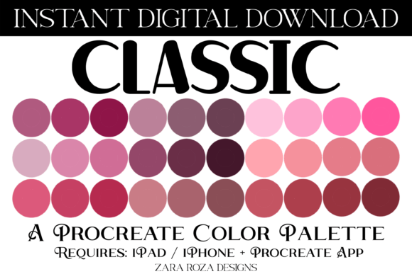 Classic Procreate Color Palette: Your Go-To Color Companion for Digital Art and Design