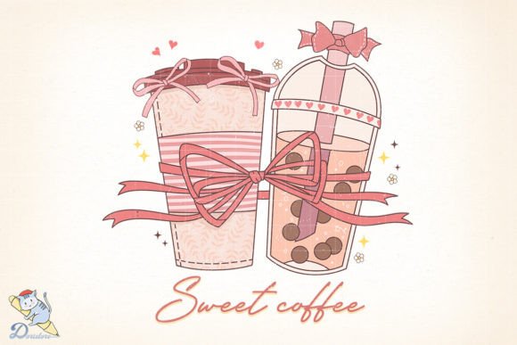 Coquette Sweet Coffee Sublimation Design