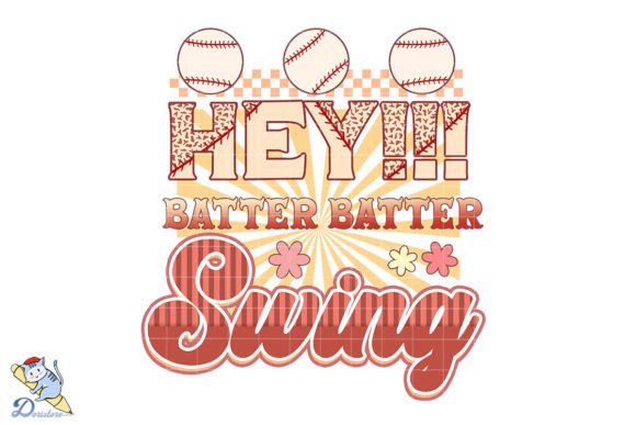 Hey Batter Batter Swing: A Timeless Illustration for Modern Spaces