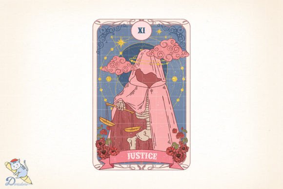 Justice PNG Tarot Card: Digital Art for Creators