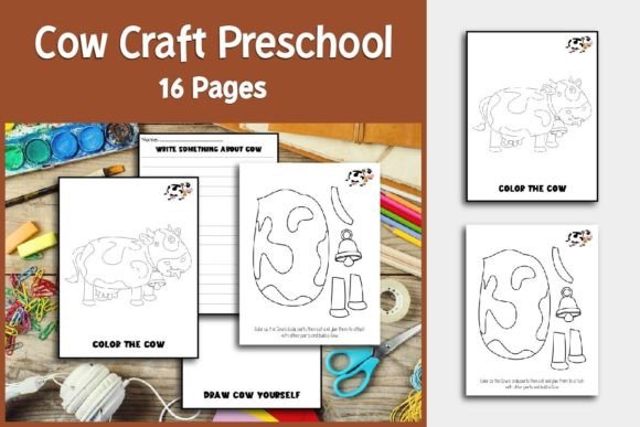 PreK-K Creative Cow Coloring Crafting