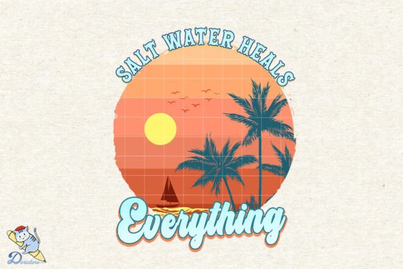 Salt Water Heals Everything: A Flowing Hand-Drawn Type