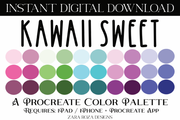 Unlock Your Creative Potential with the Kawaii Sweet Procreate Color Palette
