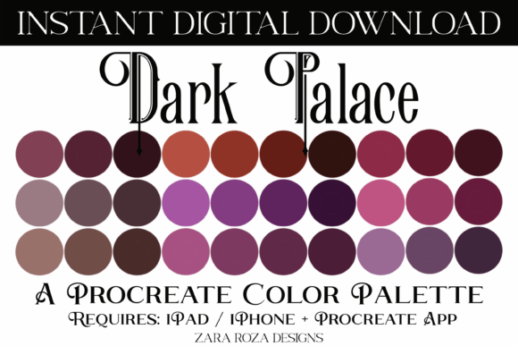Unlocking Artistic Potential with the Dark Palace Procreate Color Palette