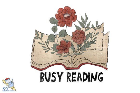 Vintage Books PNG Busy Reading: A Digital Art Resource